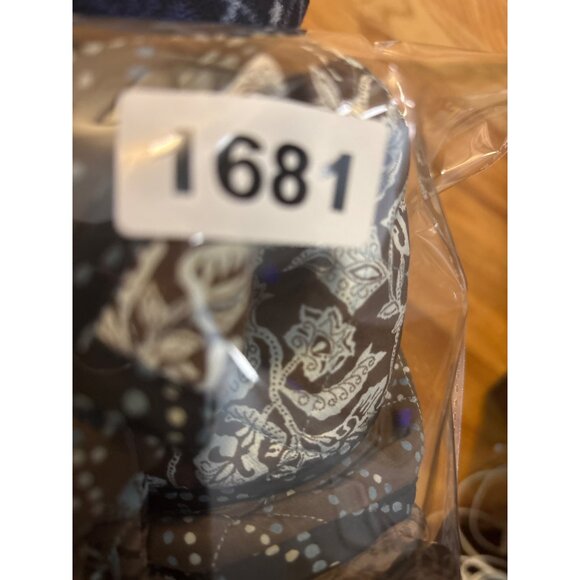 Vintage Brown Patchwork Quilted Jacket With Button Front & Pockets PIT TO PIT 21 - Picture 8 of 8